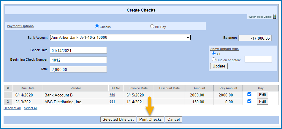 Check Journal w/ 3 up Printing - ZAP ACCOUNTING SOFTWARE