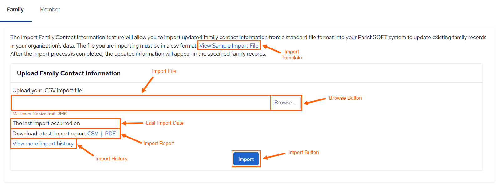 Import Contact Page Callout