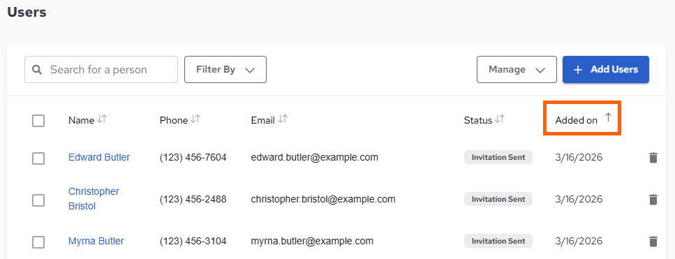 ParishSOFT Manage Users Filter By Added On.png