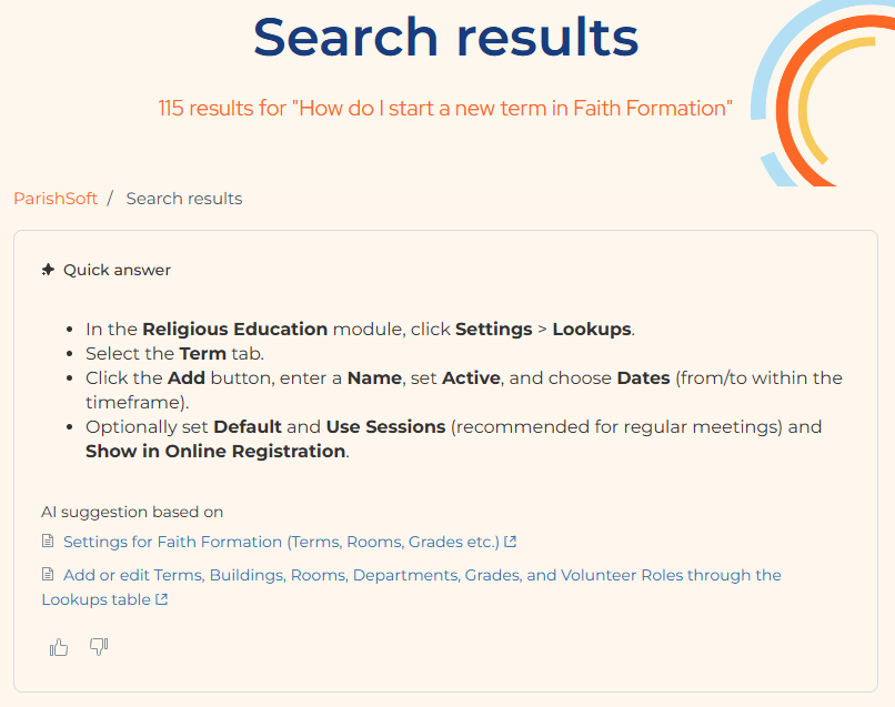 ParishSOFT AI Generated Search Result Quick Answer.png
